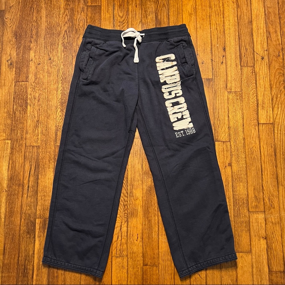 Campus Crew Canadian Sweatpants Size Medium Navy Size Medium Cotton Polyester - Picture 2 of 12